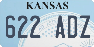 KS license plate 622ADZ