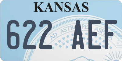 KS license plate 622AEF