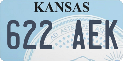 KS license plate 622AEK