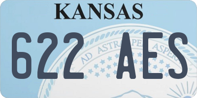KS license plate 622AES