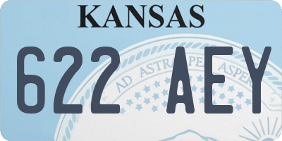 KS license plate 622AEY