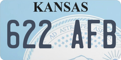 KS license plate 622AFB