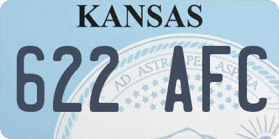 KS license plate 622AFC