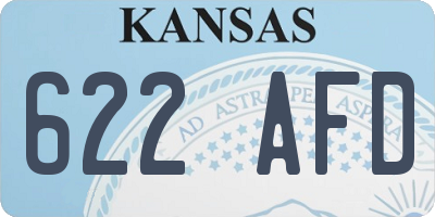 KS license plate 622AFD