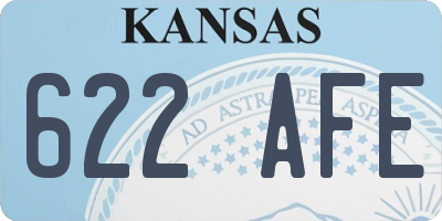 KS license plate 622AFE