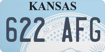 KS license plate 622AFG