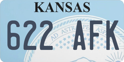 KS license plate 622AFK