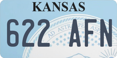KS license plate 622AFN