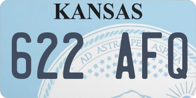 KS license plate 622AFQ
