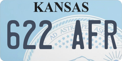 KS license plate 622AFR