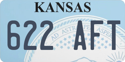 KS license plate 622AFT