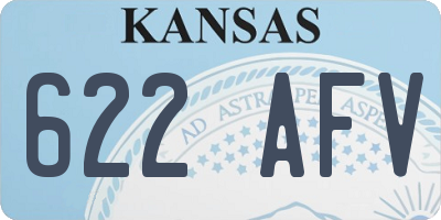 KS license plate 622AFV