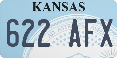 KS license plate 622AFX
