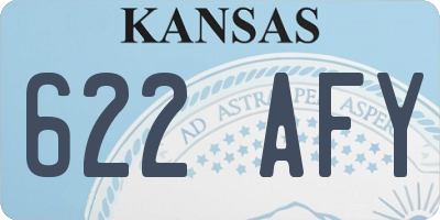 KS license plate 622AFY
