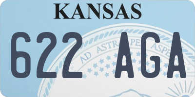 KS license plate 622AGA