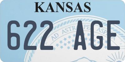 KS license plate 622AGE