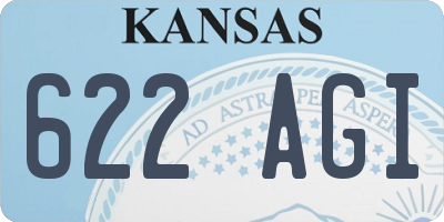 KS license plate 622AGI