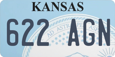 KS license plate 622AGN