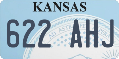 KS license plate 622AHJ