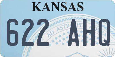 KS license plate 622AHQ