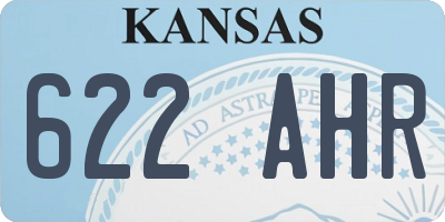 KS license plate 622AHR