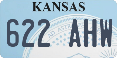 KS license plate 622AHW