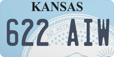 KS license plate 622AIW