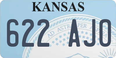 KS license plate 622AJO