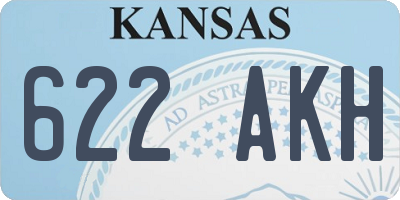 KS license plate 622AKH