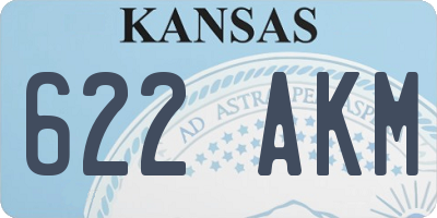KS license plate 622AKM