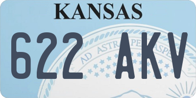 KS license plate 622AKV
