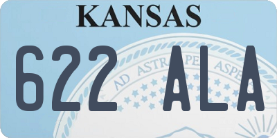 KS license plate 622ALA