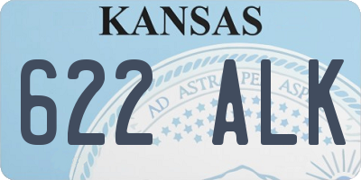 KS license plate 622ALK