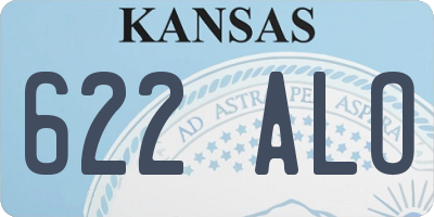 KS license plate 622ALO