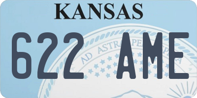 KS license plate 622AME