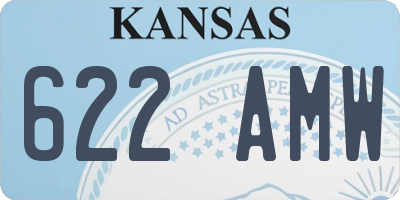 KS license plate 622AMW