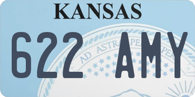 KS license plate 622AMY