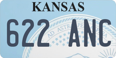 KS license plate 622ANC