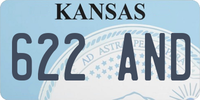 KS license plate 622AND