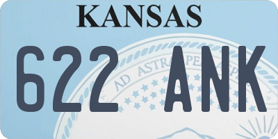 KS license plate 622ANK