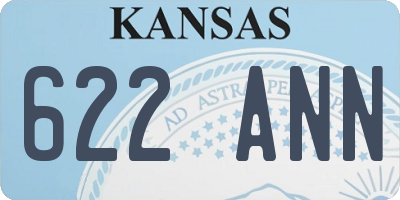 KS license plate 622ANN