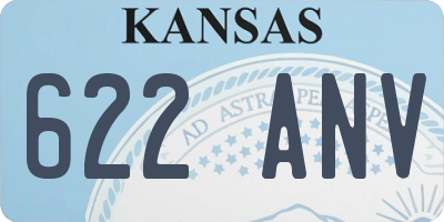 KS license plate 622ANV