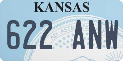 KS license plate 622ANW