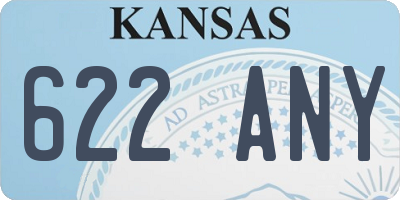 KS license plate 622ANY