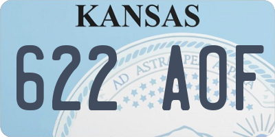 KS license plate 622AOF