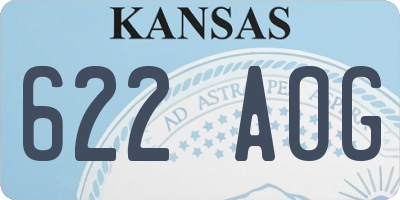 KS license plate 622AOG