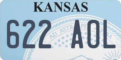 KS license plate 622AOL