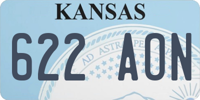 KS license plate 622AON