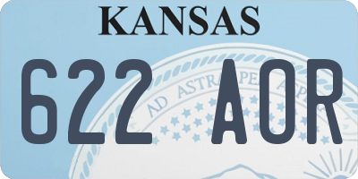 KS license plate 622AOR
