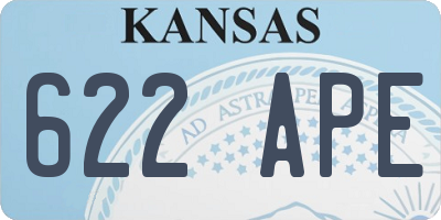 KS license plate 622APE